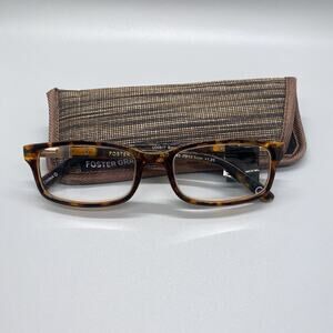 Foster Grant Boston Reading Glasses +1.25 Tortoise Shell w/ Case New
